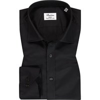 Stenströms Herren Hemd schwarz Baumwolle Comfort Fit von Stenströms