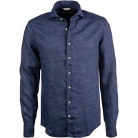 Stenströms Herren Hemd blau meliert von Stenströms