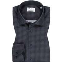 Stenströms Herren Hemd blau gemustert von Stenströms