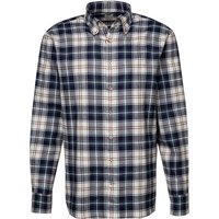 Stenströms Herren Hemd blau kariert von Stenströms