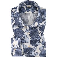 Stenströms Herren Hemd blau geblümt von Stenströms