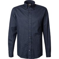 Stenströms Herren Hemd blau Flanell von Stenströms