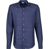 Stenströms Herren Hemd blau Leinen von Stenströms