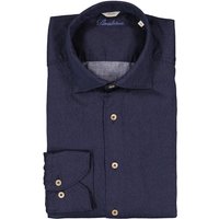 Stenströms Herren Hemd blau Baumwolle von Stenströms