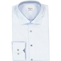 Stenströms Herren Hemd blau Baumwolle von Stenströms