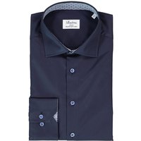 Stenströms Herren Hemd blau Baumwolle von Stenströms