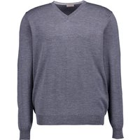 Stenströms Herren Pullover Grau Merinowolle unifarben von Stenströms