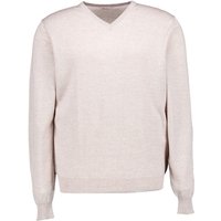 Stenströms Herren Pullover beige Merinowolle unifarben von Stenströms