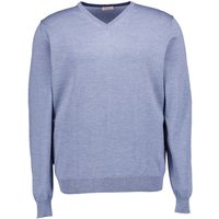 Stenströms Herren Pullover blau/Grau Merinowolle unifarben von Stenströms