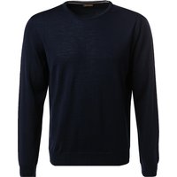 Stenströms Herren Pullover blau Merinowolle unifarben von Stenströms