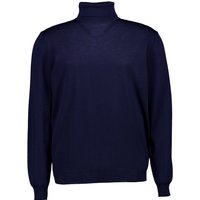 Stenströms Herren Rollkragenpullover blau Merinowolle unifarben von Stenströms
