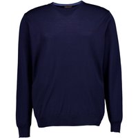 Stenströms Herren Pullover blau Merinowolle unifarben von Stenströms