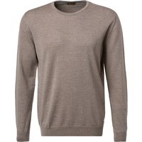 Stenströms Herren Pullover braun Merinowolle unifarben von Stenströms