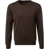 Stenströms Herren Pullover braun Merinowolle unifarben von Stenströms