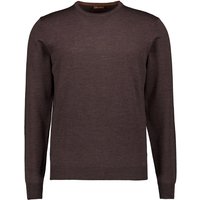 Stenströms Herren Pullover braun Merinowolle unifarben von Stenströms