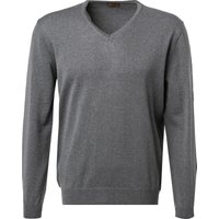 Stenströms Herren Pullover grau Merinowolle unifarben von Stenströms