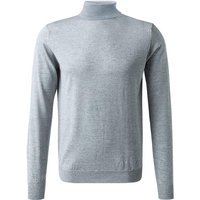 Stenströms Herren Rollkragenpullover grau Merinowolle unifarben von Stenströms