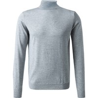Stenströms Herren Rollkragenpullover Grau Merinowolle unifarben von Stenströms