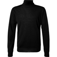 Stenströms Herren Rollkragenpullover schwarz Merinowolle unifarben von Stenströms