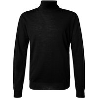 Stenströms Herren Rollkragenpullover schwarz Merinowolle unifarben von Stenströms