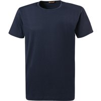 Stenströms Herren T-Shirt blau Baumwolle von Stenströms