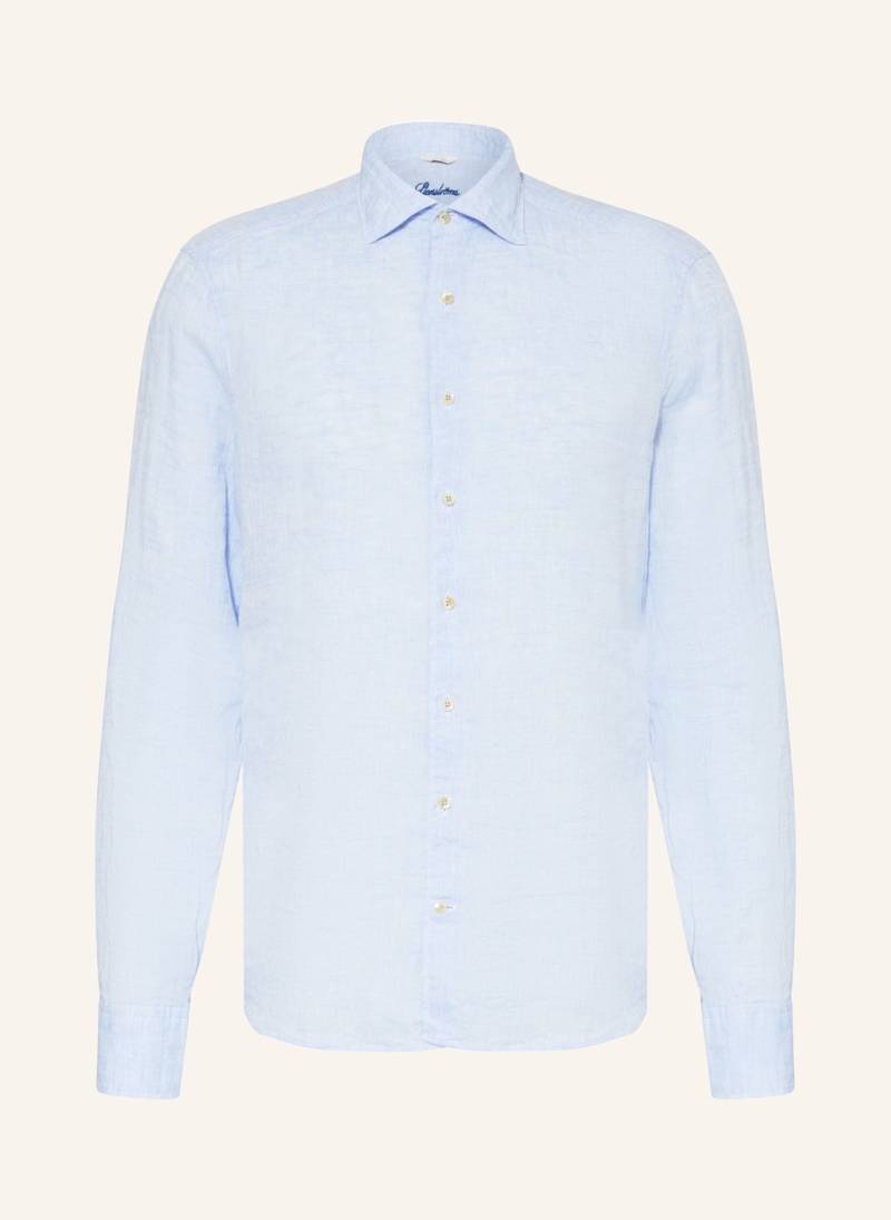 Stenströms Leinenhemd Slim Fit blau von Stenströms