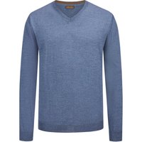 Stenströms Pullover aus Merinowolle mit V-Ausschnitt und Ellenbogen-Patches von Stenströms
