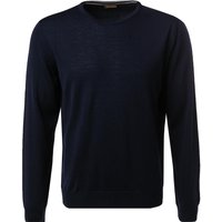 Stenströms Herren Pullover blau Merinowolle unifarben von Stenströms