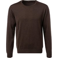 Stenströms Herren Pullover braun Merinowolle unifarben von Stenströms