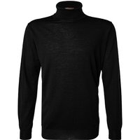 Stenströms Herren Rollkragenpullover schwarz Merinowolle unifarben von Stenströms