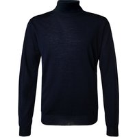 Stenströms Herren Rollkragenpullover blau Merinowolle unifarben von Stenströms