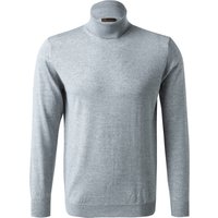 Stenströms Herren Rollkragenpullover grau Merinowolle unifarben von Stenströms