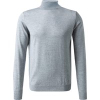 Stenströms Herren Rollkragenpullover grau Merinowolle unifarben von Stenströms