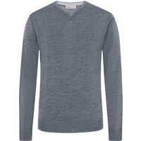 Stenströms Softer Pullover aus Merinowolle mit V-Ausschnitt und Ellenbogen-Patches in L von Stenströms