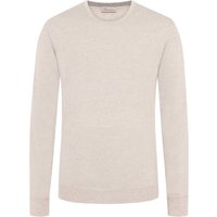 Stenströms Softer Rundhalspullover aus Merinowolle mit Ellenbogenpatches in L von Stenströms