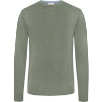 Stenströms Softer Rundhalspullover aus Merinowolle mit Ellenbogenpatches in XXL von Stenströms