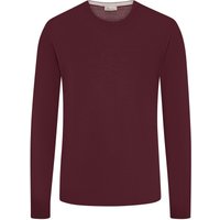 Stenströms Softer Rundhalspullover aus Merinowolle mit Ellenbogenpatches in XXL von Stenströms