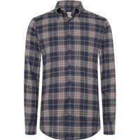 Stenströms Softes Flanellhemd mit Karomuster aus Twofold Super Cotton, Slimline in S/L von Stenströms