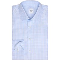 Stenströms Twofold Super Cotton-Hemd mit Karomuster in Vollzwirn-Qualität, Slimline in 43S von Stenströms