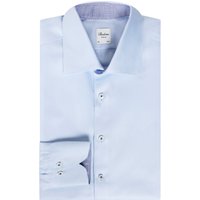Stenströms Unifarbenes Hemd aus Twofold Super Cotton mit Ausputz, Regular in 41 von Stenströms