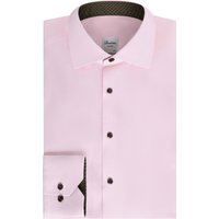 Stenströms Unifarbenes Hemd aus Twofold Super Cotton mit Ausputz, Slimline in 43S von Stenströms