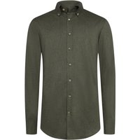 Stenströms Unifarbenes und softes Flanellhemd aus Twofold Super Cotton, Regular in M von Stenströms