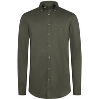 Stenströms Unifarbenes und softes Flanellhemd aus Twofold Super Cotton, Regular in S von Stenströms