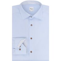 Stenströms Vollzwirn Baumwollhemd mit Struktur und Ausputz, Slimline in 40S von Stenströms