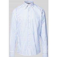 Stenstroms Regular Fit Business-Hemd mit Button-Down-Kragen in Royal, Größe XXL von Stenstroms