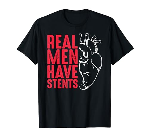 Echte Männer Haben Stents Koronare Angioplastie Patienten T-Shirt Echte Männer Haben Stents Koronare Angioplastie Patienten T-Shirt von Stent Open Heart Surgery Survivor Gifts
