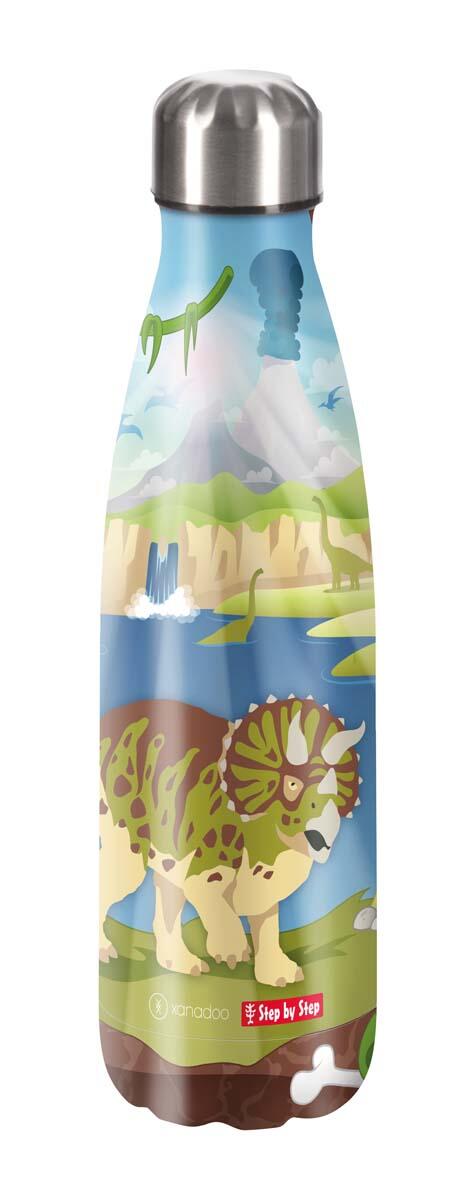 Step by Step - Isolierte Edelstahl-Trinkflasche Dino Tres Sortiert von Step by Step