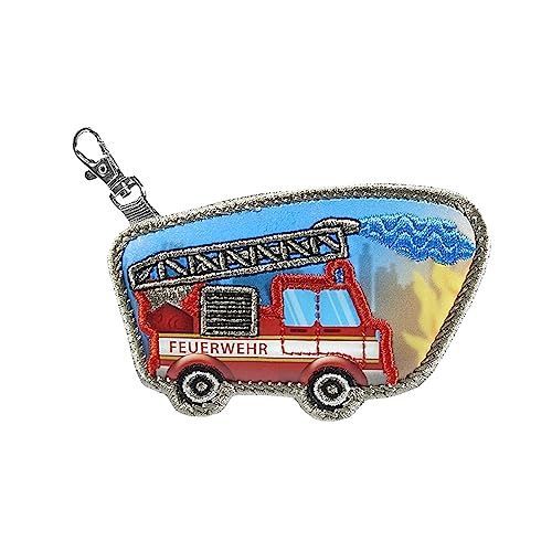 Step by Step KIGA MAGS „Fire Truck Finn“, 1 Magnet-Applikation mit Karabinerhaken, Feuerwehr, Anhänger, Individualisierung für KIGA Mini & KIGA Maxi, Mädchen & Jungen, 12 + Monaten von Step by Step