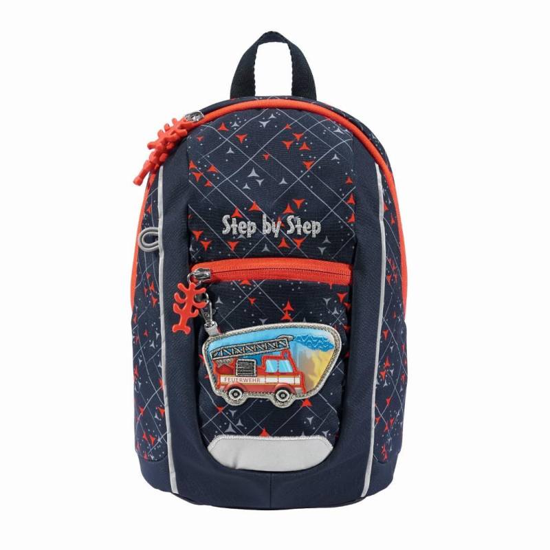 Step by Step - Kinderrucksack Kiga Mini Rucksack Fire Truck Finn Dunkelblau - Gr. - S von Step by Step