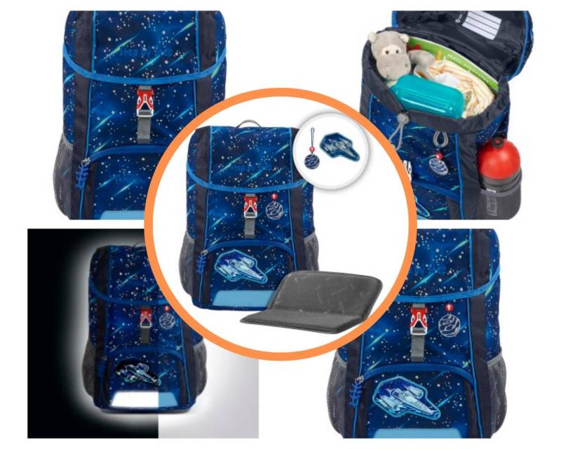 Step by Step JUNIOR Kinderrucksack Kinderrucksack KID REFLECT 'Star Shuttle Elio' Magnet-Motiv Sitzkissen von Step by Step JUNIOR